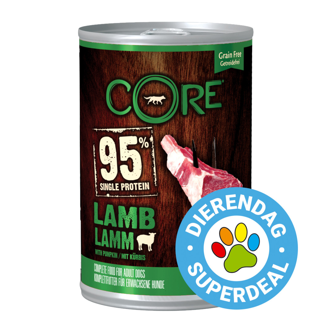 Wellness CORE hondenvoer 95% Lamb 400 gr